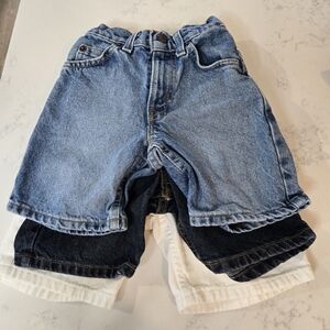 Levi's Kids Orange Tag 565 White Size 5 Light And Darl Blue Size 4 Snap Butto